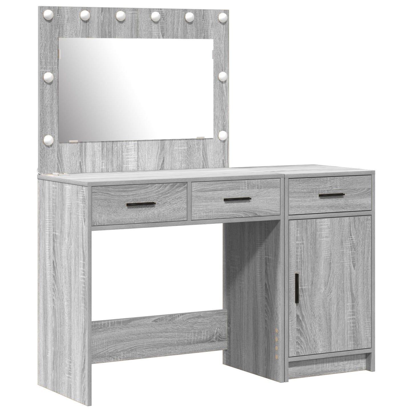 2-Delige Kaptafelset Met Led - Grijs Sonoma Hout