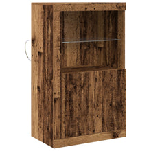 Dressoir Met Led Verlichting 60,5X37X100 Cm Oud hout
