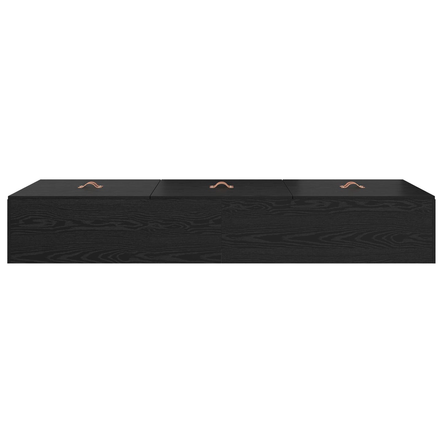 Opbergbedframe Zwart Eiken 90 x 190 cm