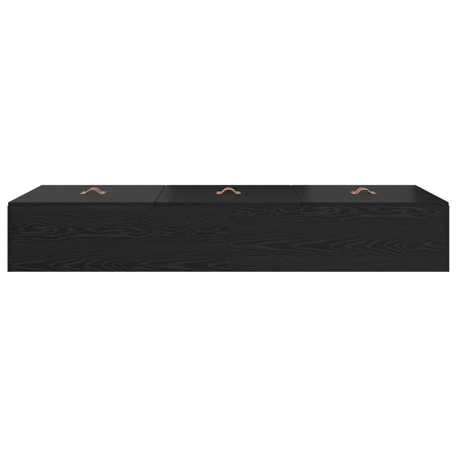 Opbergbedframe Zwart Eiken 90 x 190 cm