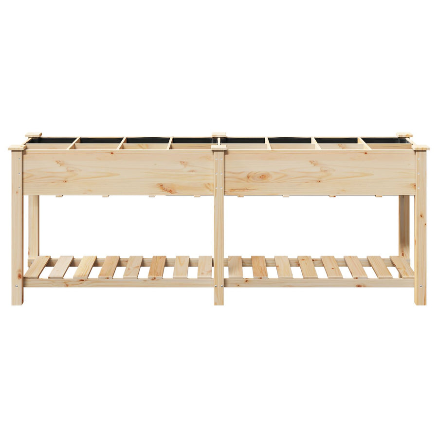 Tuincontainer Met Rasters 203X53X76 Cm Massief Vurenhout 203,5 x 53 x 76,5 cm