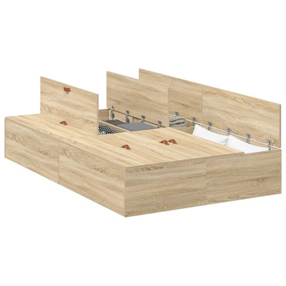Opbergbedframe Sonoma Eiken 120 x 200 cm