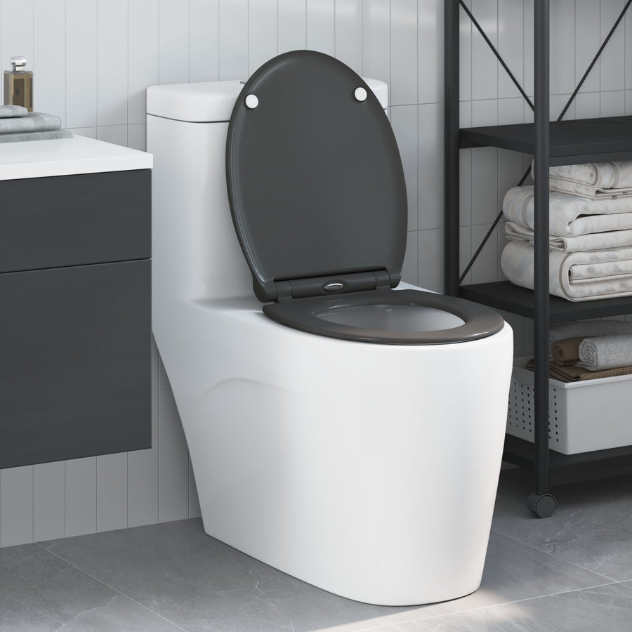 Quick Release Toiletbril Met Soft Close Duroplast Anthraciet