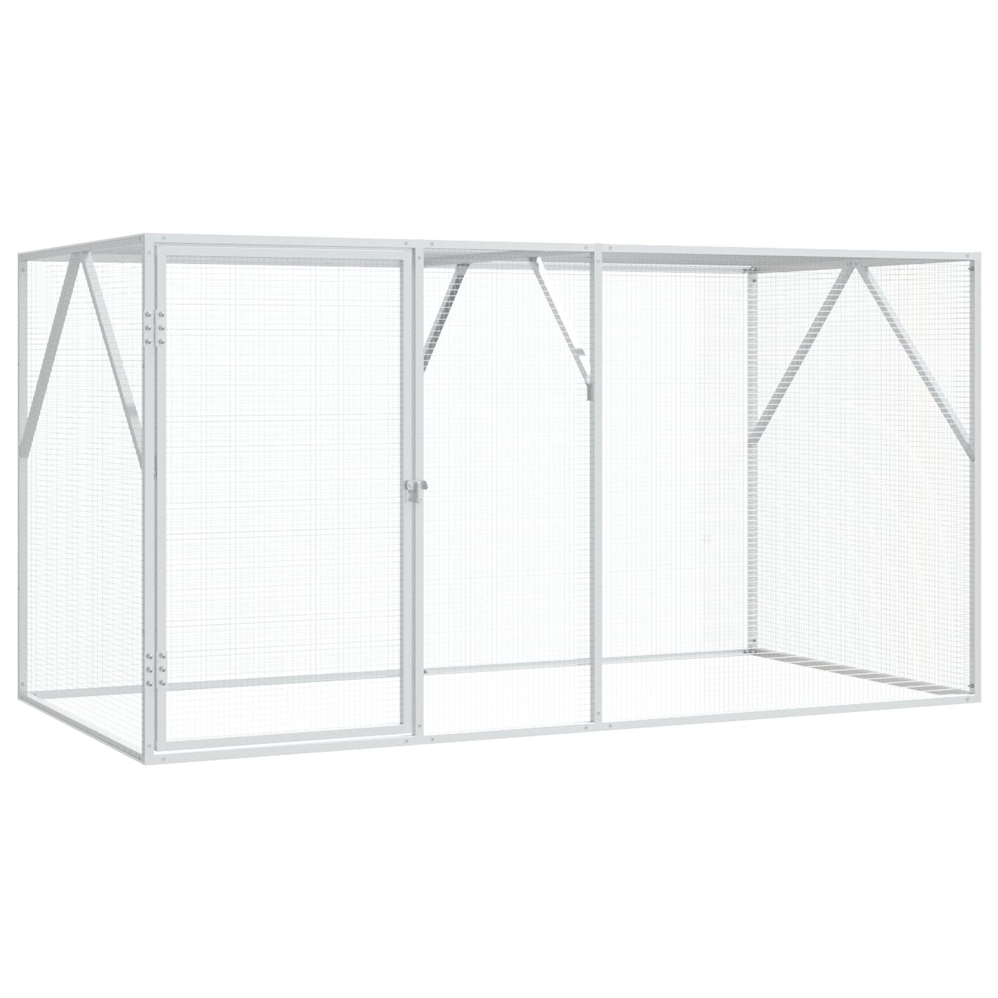 Vogelvolière Antraciet Staal 102 x 208 x 108 cm