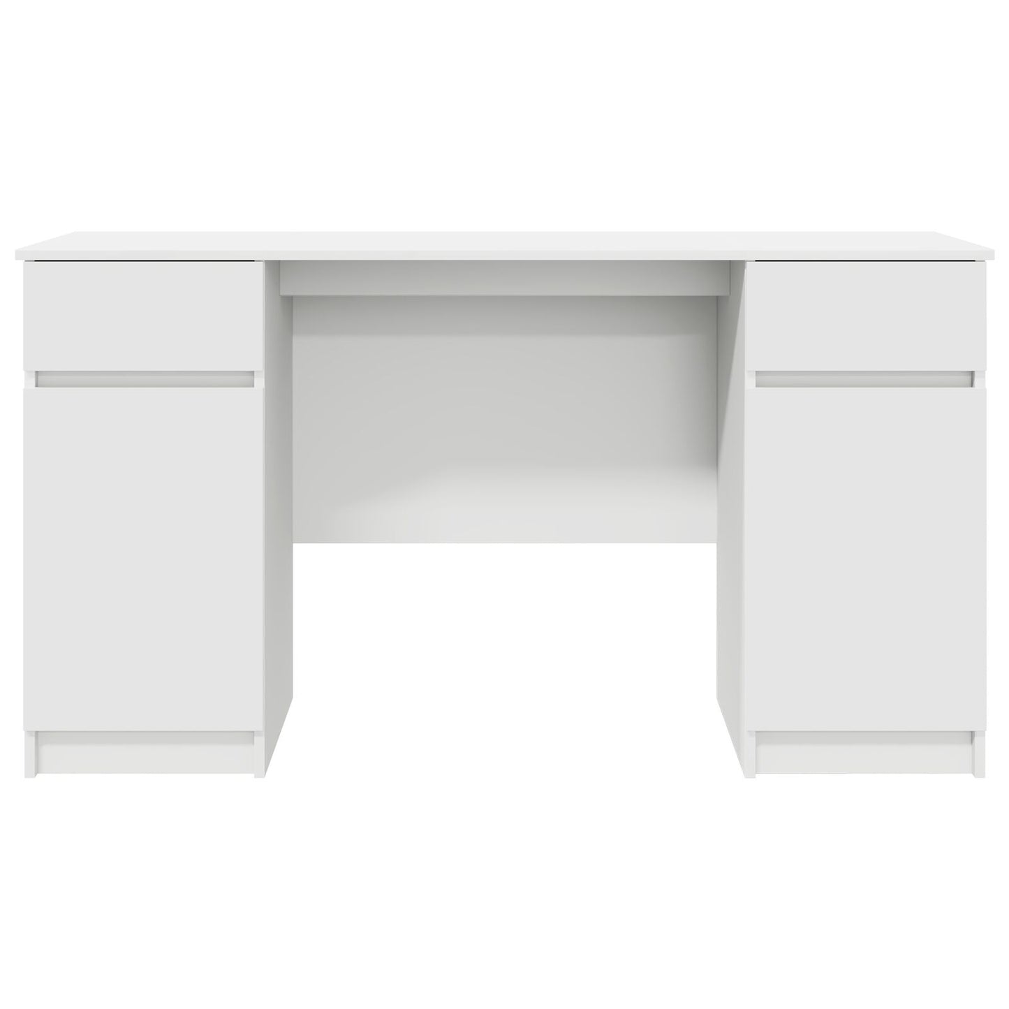 Bureau Wit 140X49X76 Cm Bewerkt Hout