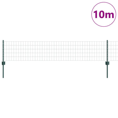 Euro Omheining Met 5 U Posten Groen 0,4X10 M Metaal