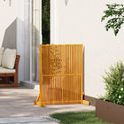 Kamerscherm massief acaciahout 79.5x50x110 cm bruin