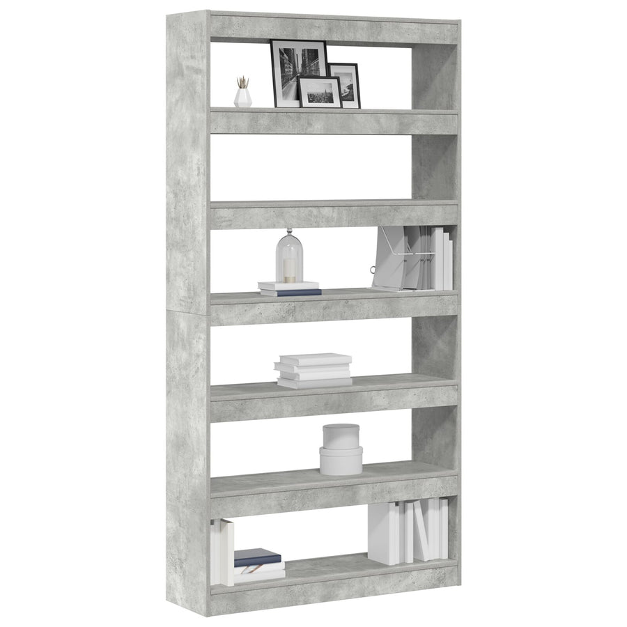 Boekenplank Grijs Bewerkt Hout 100 X 30 X 198 Cm Boekenplank
