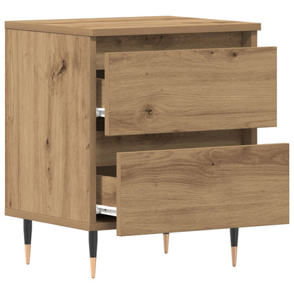 Nachtkastjes 2 Stuks Artisan Eiken 40X35X50 Cm Bewerkt Hout