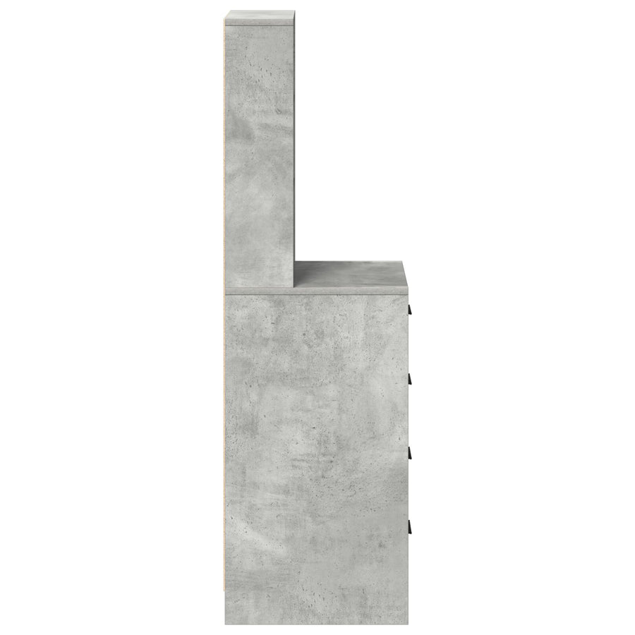 Highboard Betonnen Grijs 40X41X135 Cm Engineered Wood Beton grijs