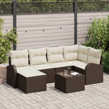 6-Delige Tuin Sofa Set Met Kussens Grijs Poly Rattan