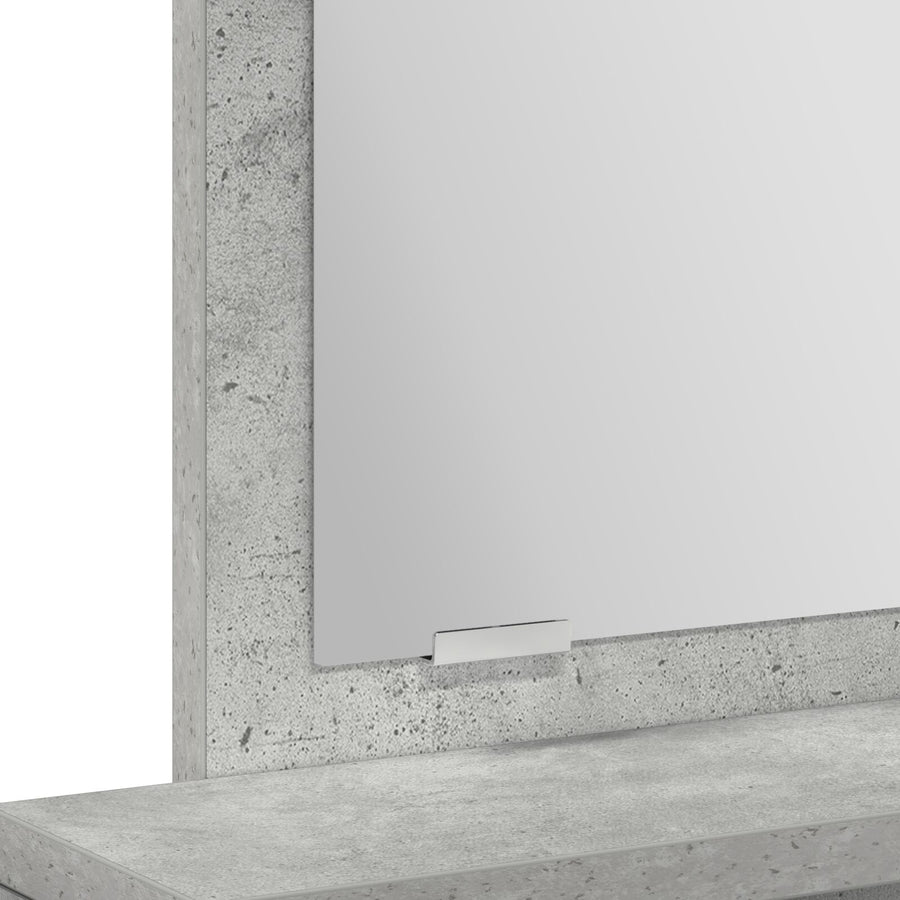 Kaptafel Met Lades Betonnen Grijs 50 x 41 x 140 cm Beton Grijs