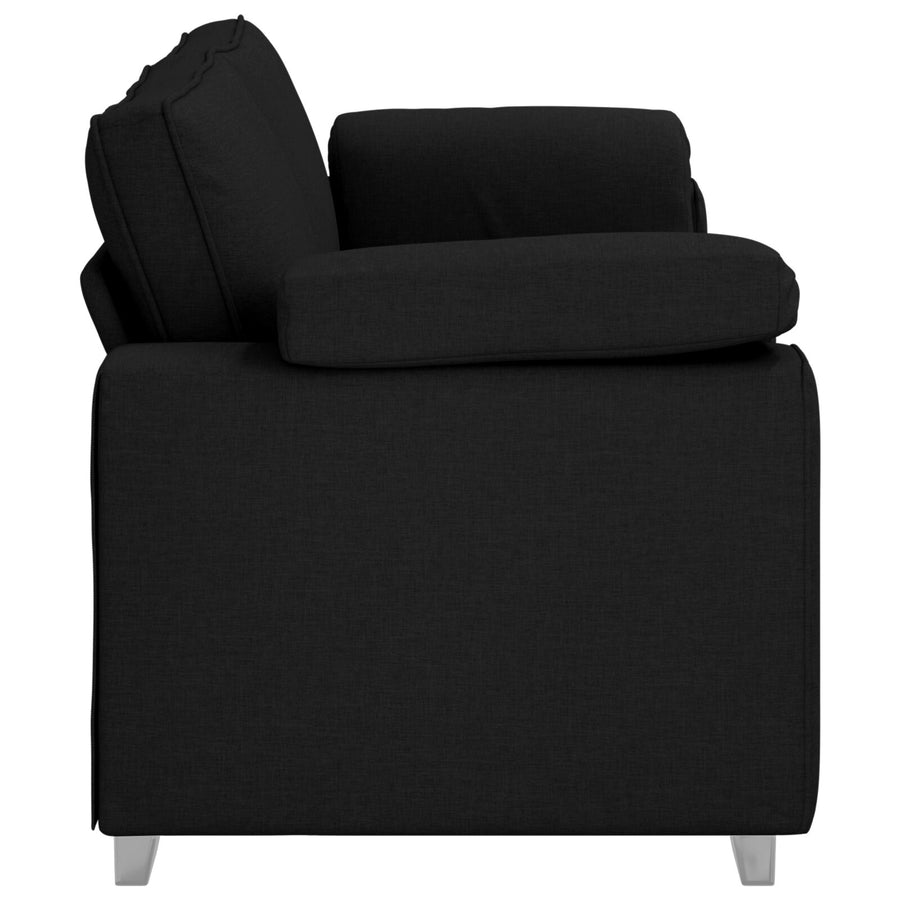 3-Zitsbank Stof Zwart 178 cm