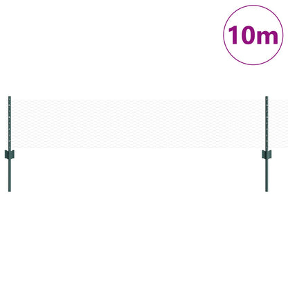 Fence Palen 5 Stuks U-Channel Groen 40 Cm Staal,  Hexagon Fence Groen 0.4X10 M Staal