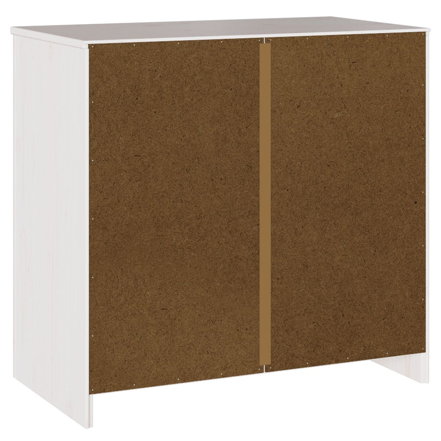 Dressoir ""Drammen"" 79X43X75,5 Cm Massief Hout Vuren Wit