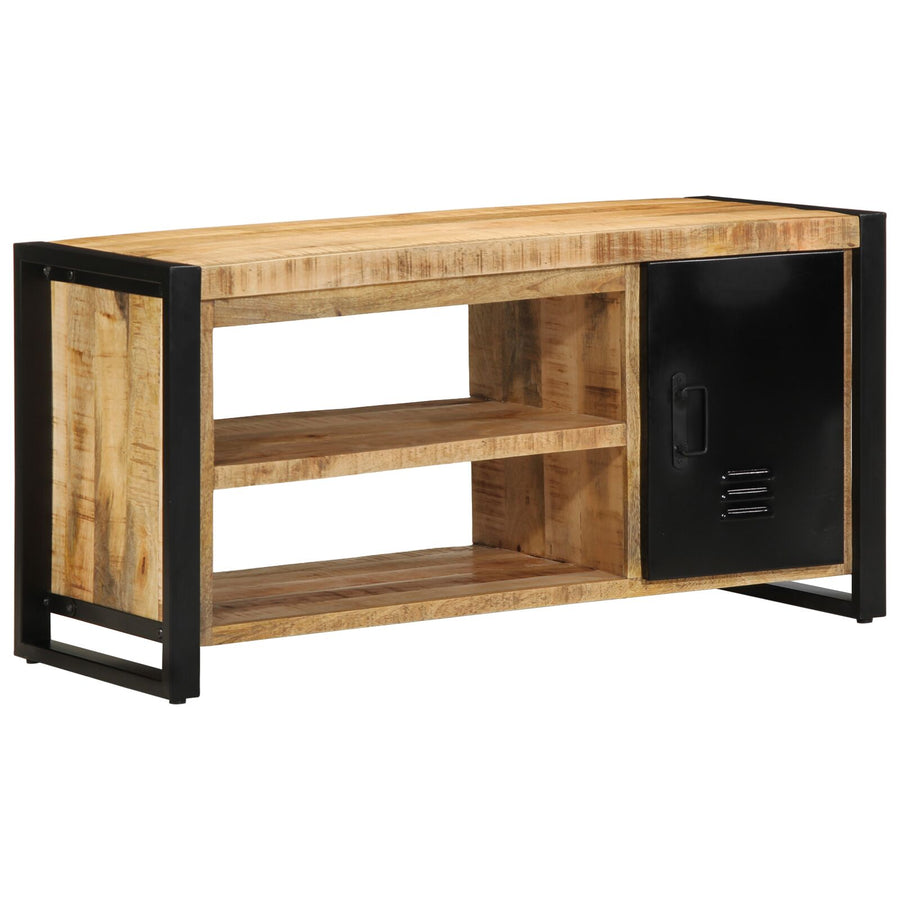 Schoenbank 100X40X50 Cm Massief Hout Ruw Mangohout