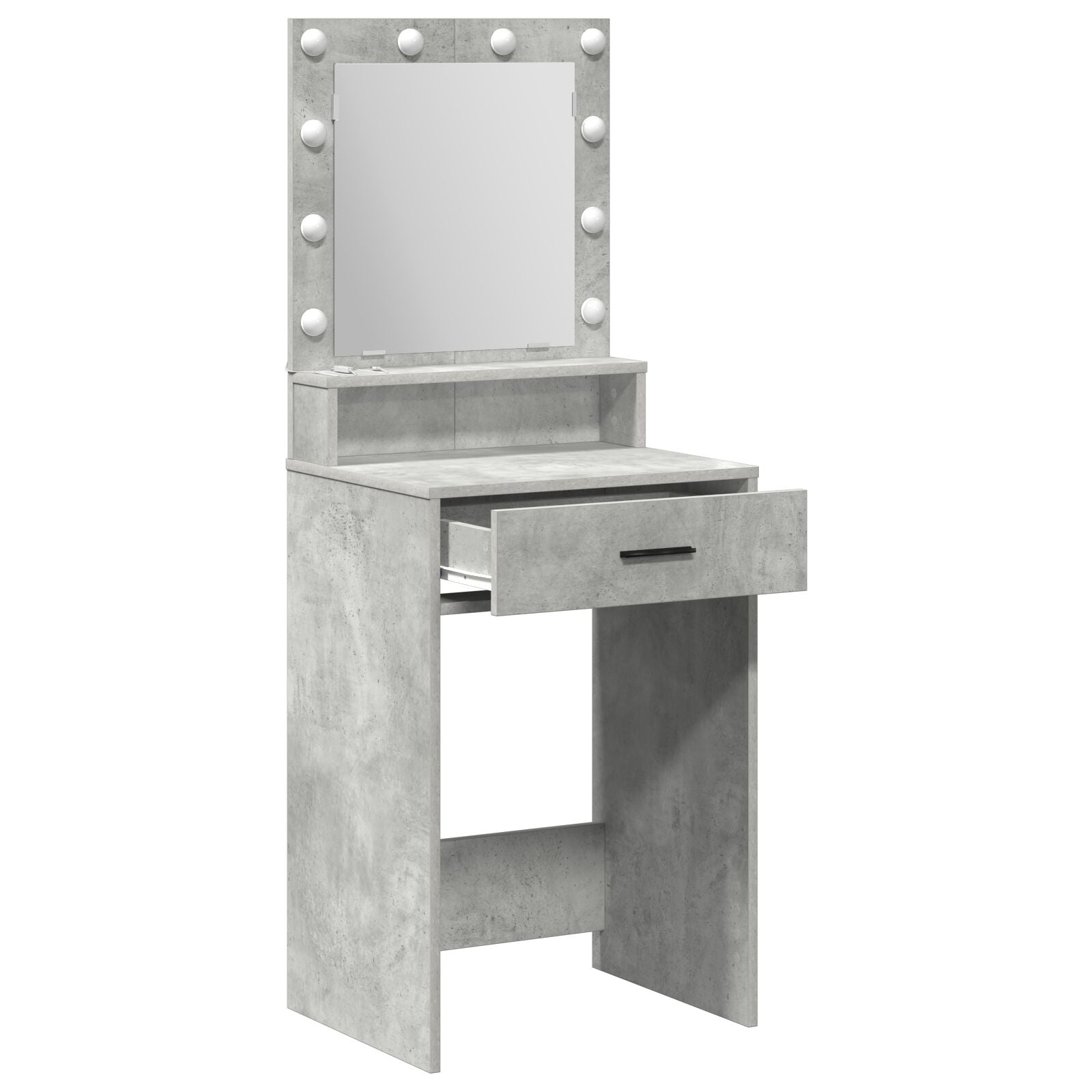 Kaptafel Met Led-Verlichting Betonnen Grijs 50 x 41 x 135 cm Beton grijs