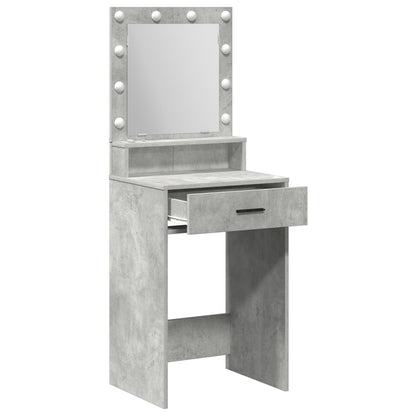 Kaptafel Met Led-Verlichting Betonnen Grijs 50 x 41 x 135 cm Beton grijs