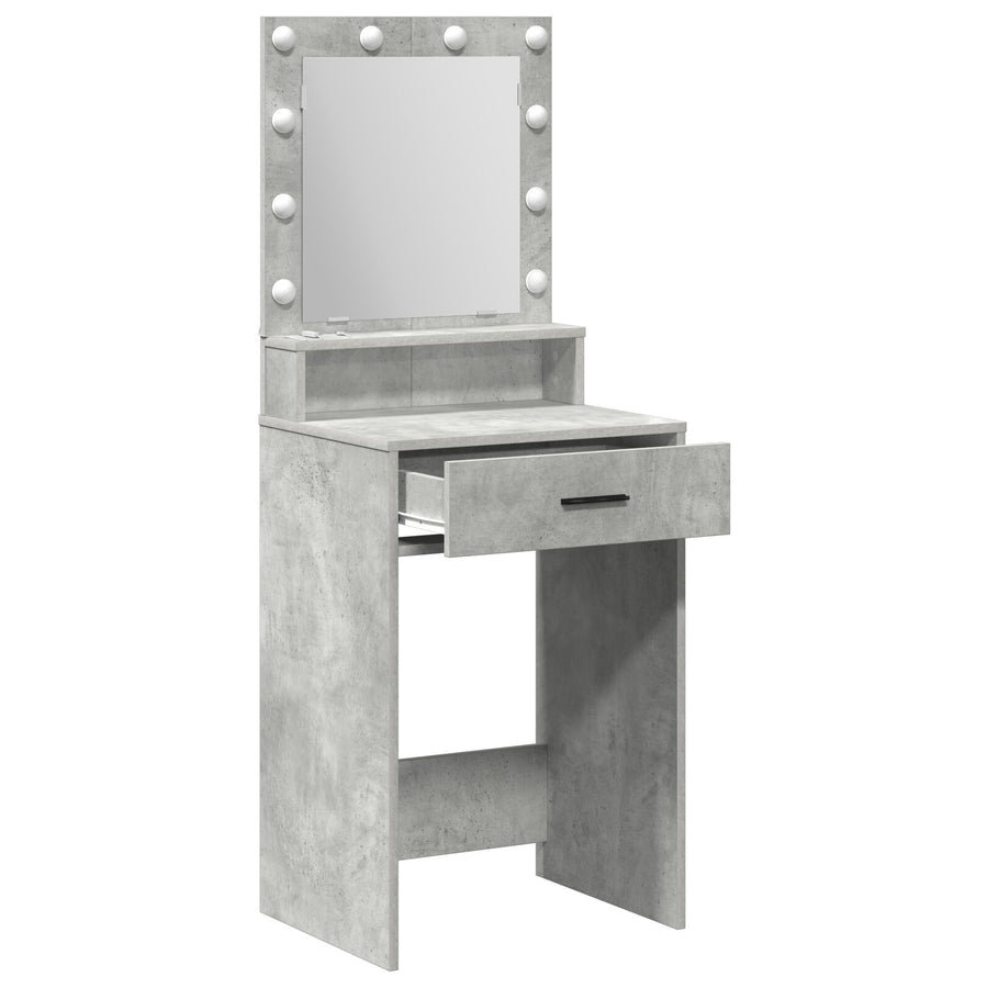 Kaptafel Met Led-Verlichting Betonnen Grijs 50 x 41 x 135 cm Beton grijs