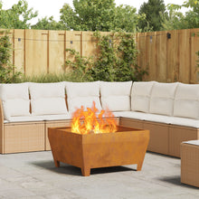 Vuurkorf Corten Staal Staal Duurzaam 80 x 80 x 43 cm Verweerd staal/Bruin