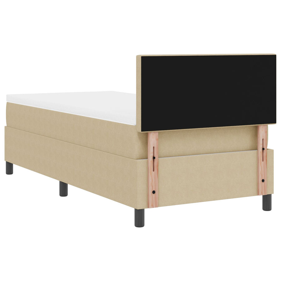 Box Spring Bed Met Matras Lichtgroen Grijs 80X200 Cm Corduroy Stof