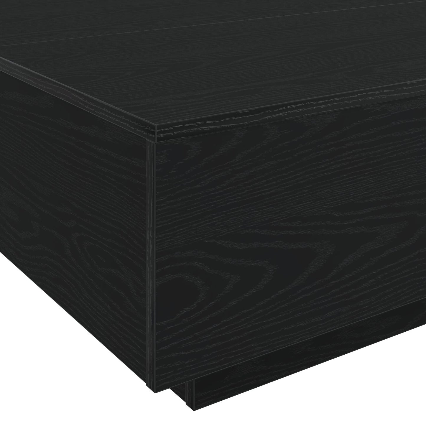 Salontafel Met Led-Verlichting Zwart Eiken 100X100X31 Cm