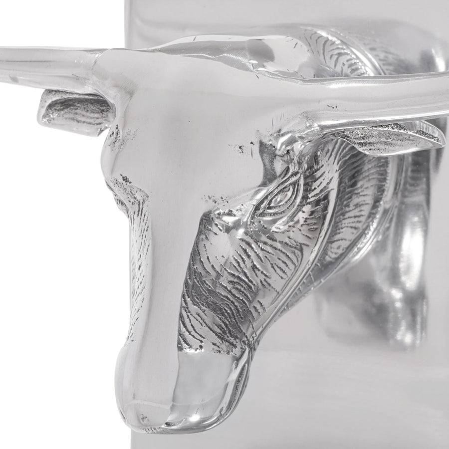Boeksteunen 2 Stuks Zilver 21,5X15,5X20 Cm Aluminium Bull