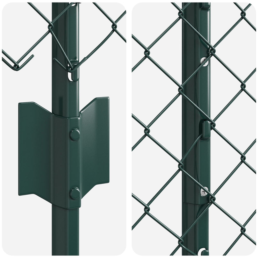 Kettinglinkhek Met 10 U-Palen Groen 1.6X10 M Staal