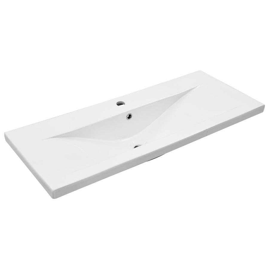 Wastafel Kast Met Ingebouwde Wastafel Zwart Eik Gefabriceerd Hout