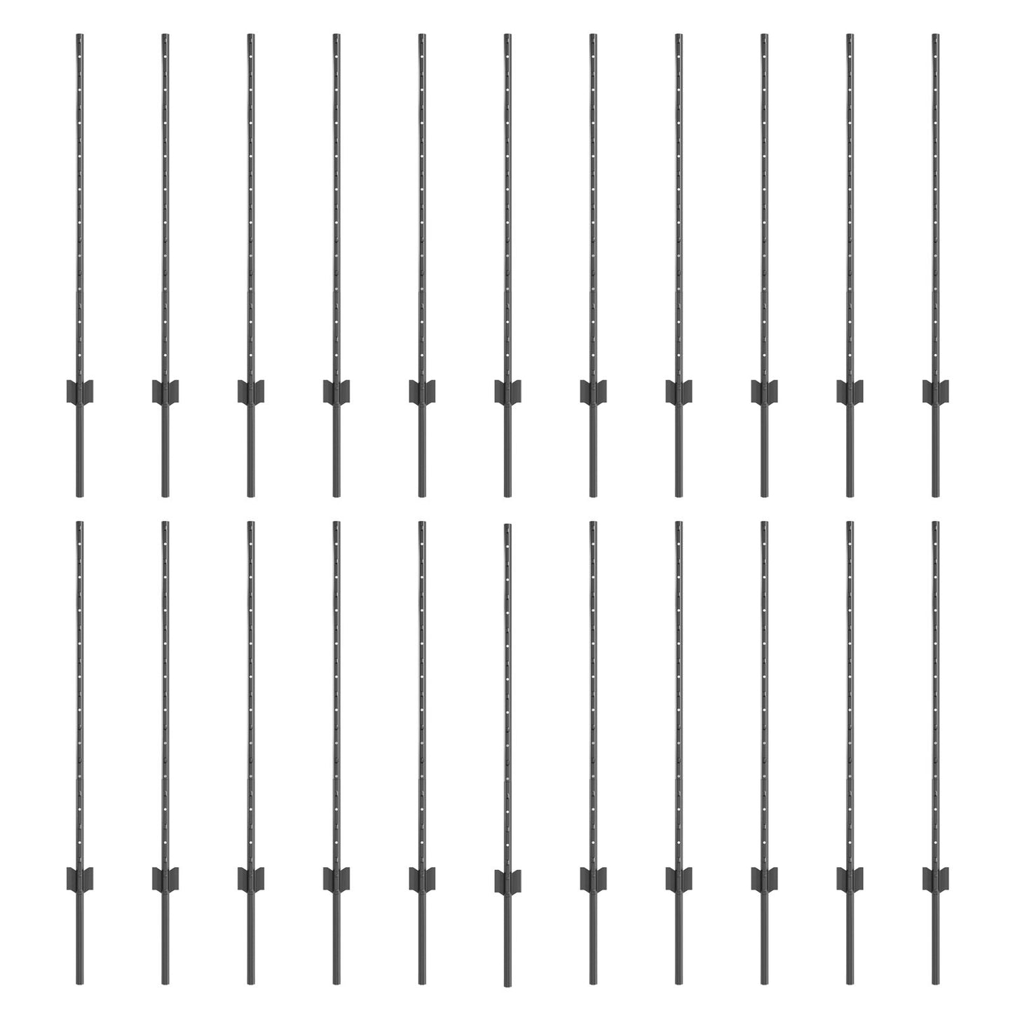 Hekpalen 44 st U-vormige Grijs 140 cm Staal