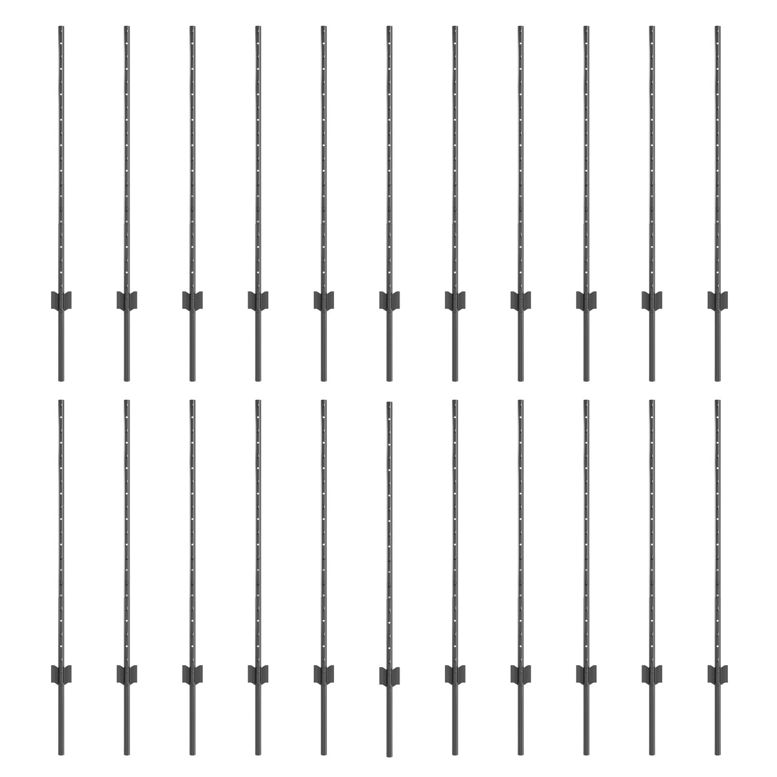 Hekpalen 44 st U-vormige Grijs 140 cm Staal