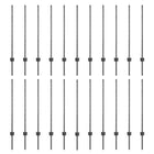 Fencing Post 22 pcs Grey 140 cm Steel