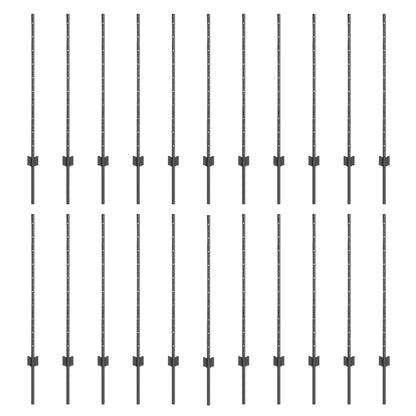 Hekpalen 44 st U-vormige Grijs 140 cm Staal
