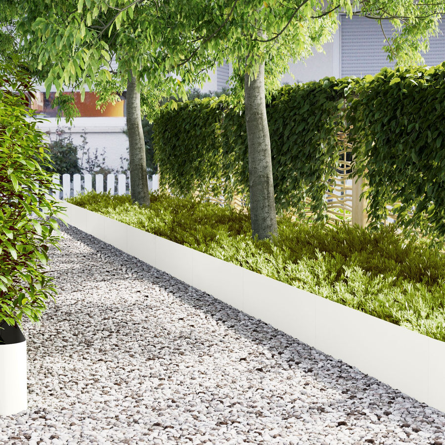 Tuinranden 30 St 100X0,5X30 Cm Kunststof 100 x 0.5 x 30 cm Wit