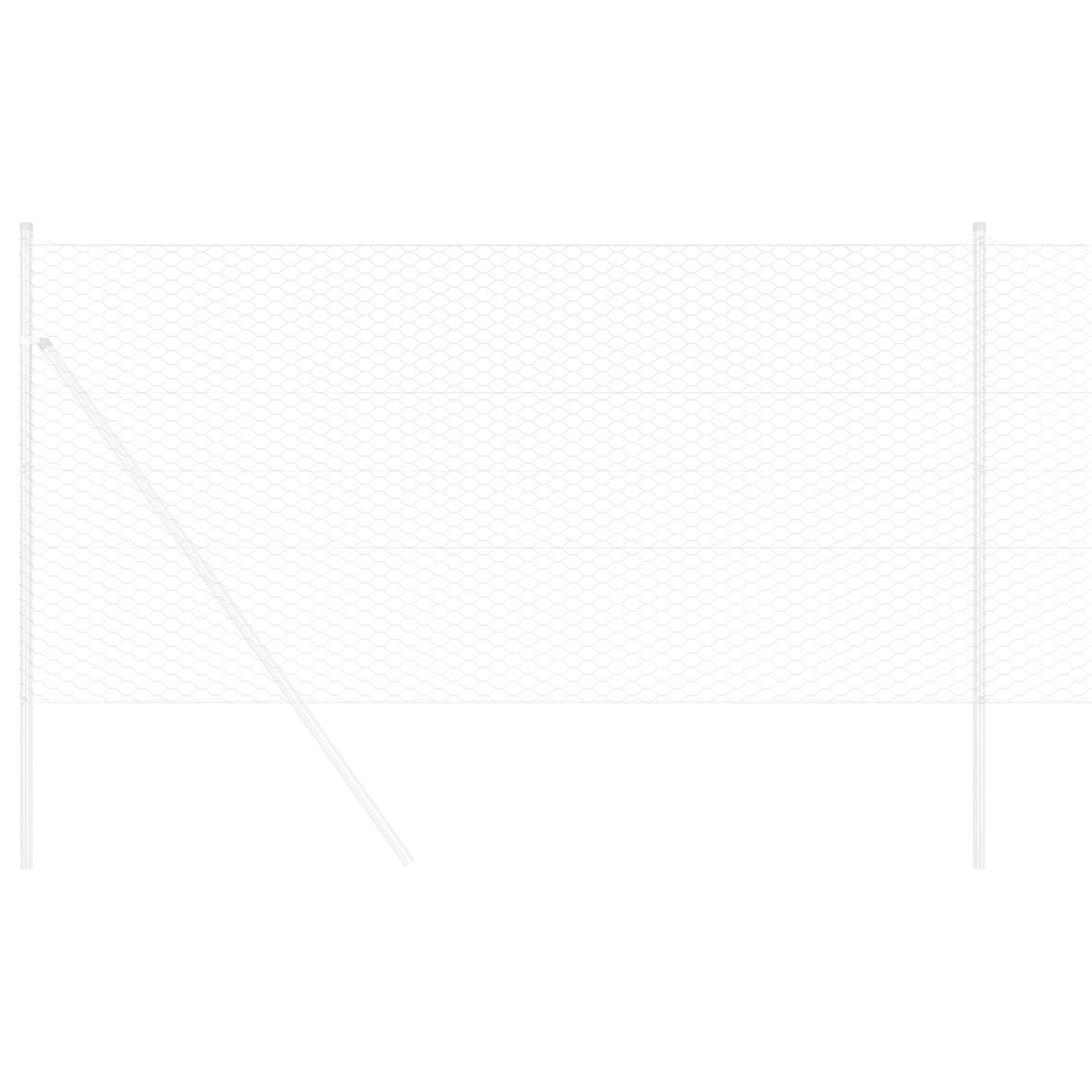 Zeskant Hek 1.2X10 M Verzinkt Staal 10 x 1.2 m 50 mm