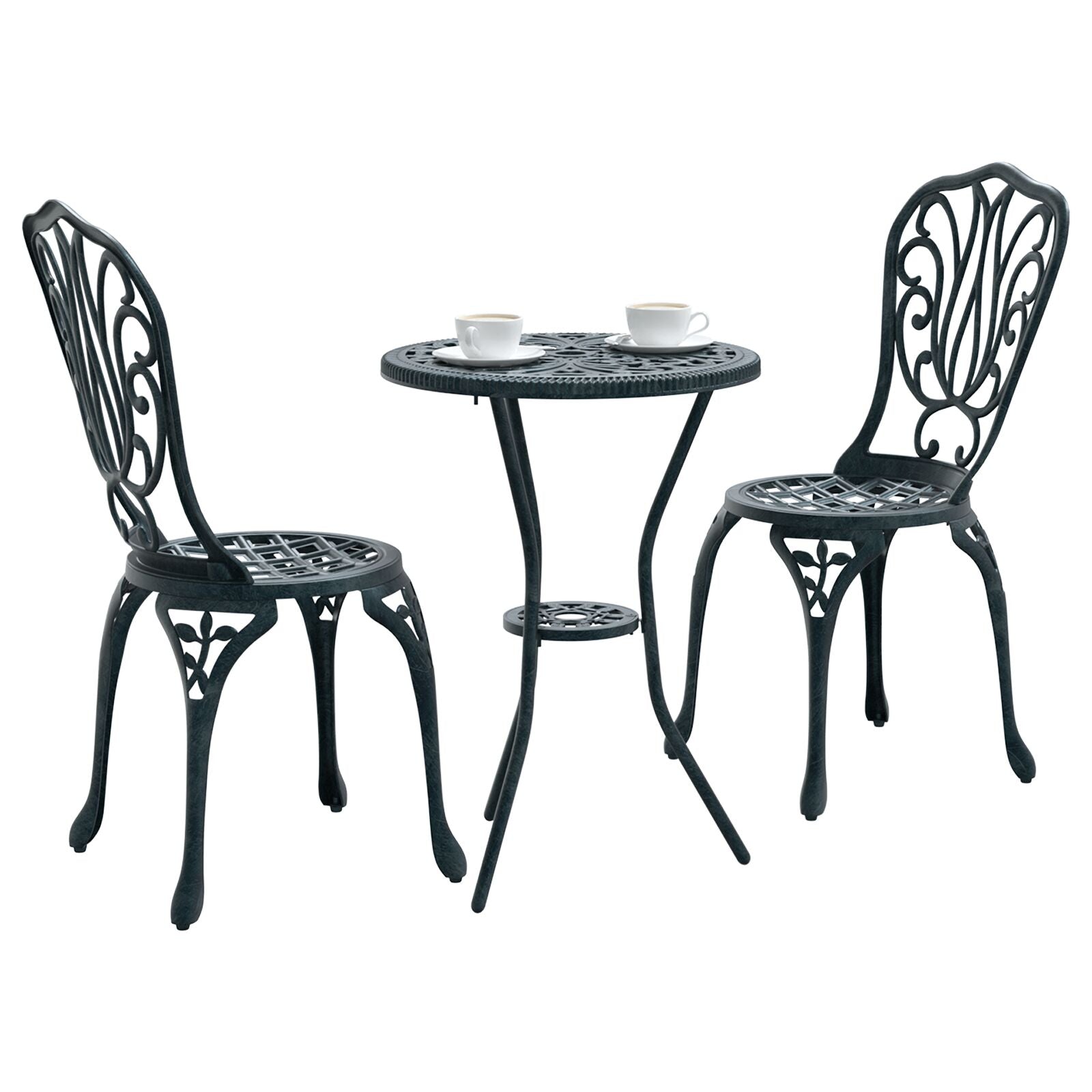 3-Delige Tuin Bistro Set E Gietijzer Groen