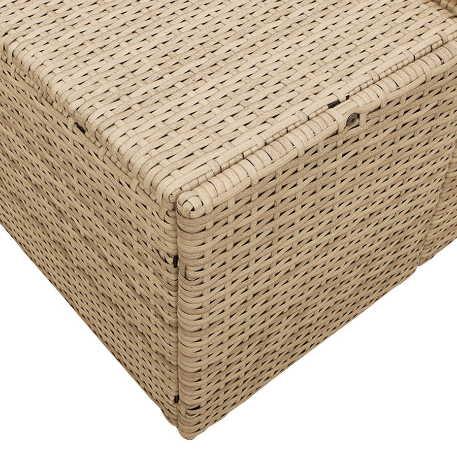 2-Zits Tuinsofa Met Kussens Poly Rattan Beige en grijs zonder opbergruimte