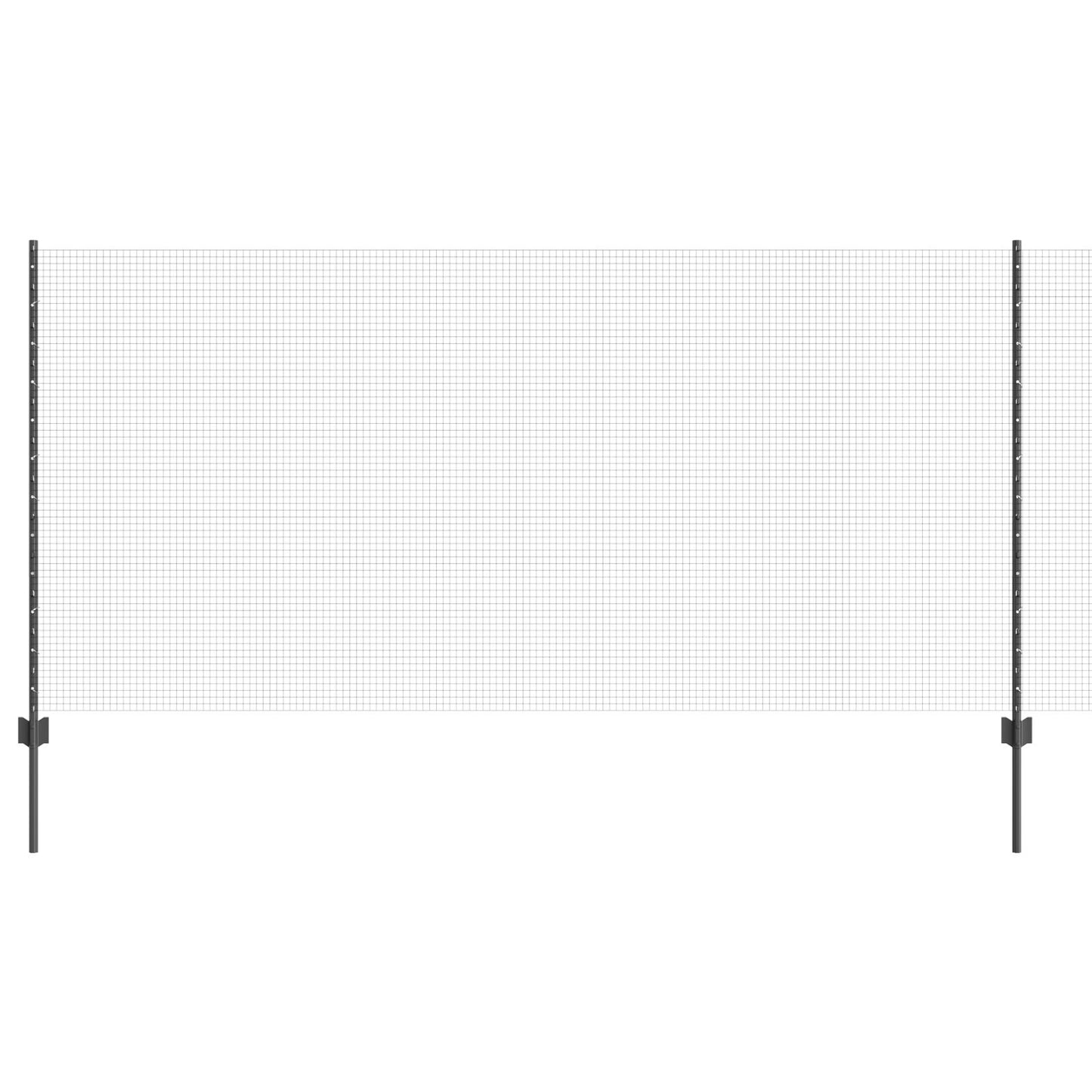 Gelast Draadhek Met 10 U Palen Grijs 1.2X10 M Staal