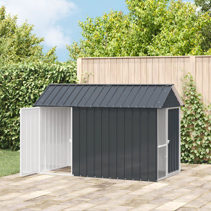 Vogelvolière Antraciet Staal