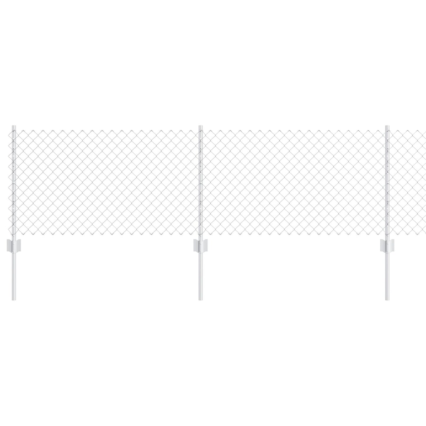 Kettingschakelhek Met 10 U-Palen Zilver 0.6X10 M Staal