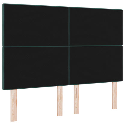 Hoofdbord Knopgeplooid Fluweel Donkergroen 160 cm Hoog hoofdbord