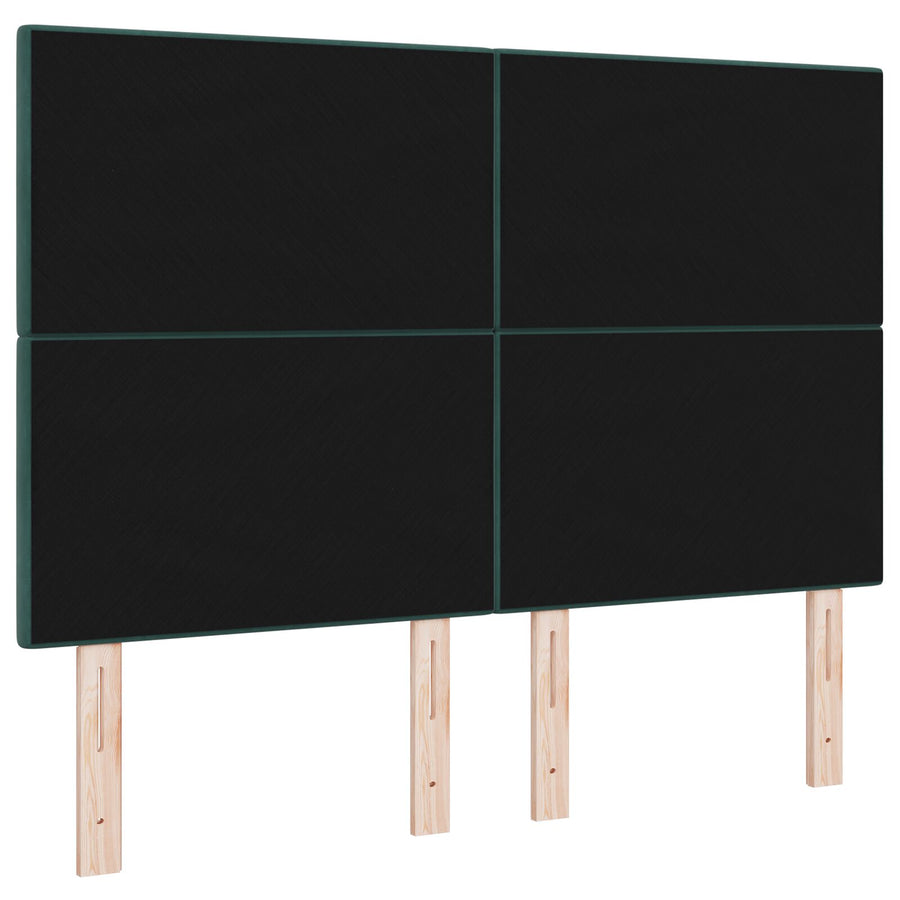 Hoofdbord Knopgeplooid Fluweel Donkergroen 160 cm Hoog hoofdbord