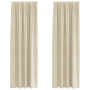 Verduisterende gordijnen 2 stuks crème 140x260 cm fluweel