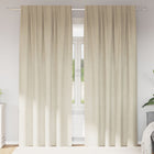 Gordijnen crème 140 x 225 cm polyester fluweel 2 stuks