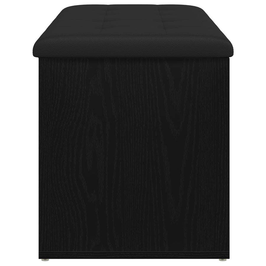 Opslagbank 100X40X45 Cm Gelaagd Hout Zwart eiken 102 x 42 x 45 cm