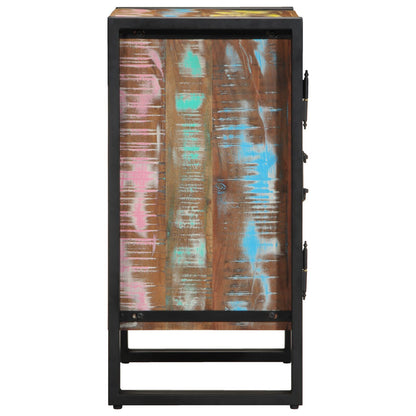 Schoenkast Zwart 30X30X40 Cm En Staal Massief gerecycled hout