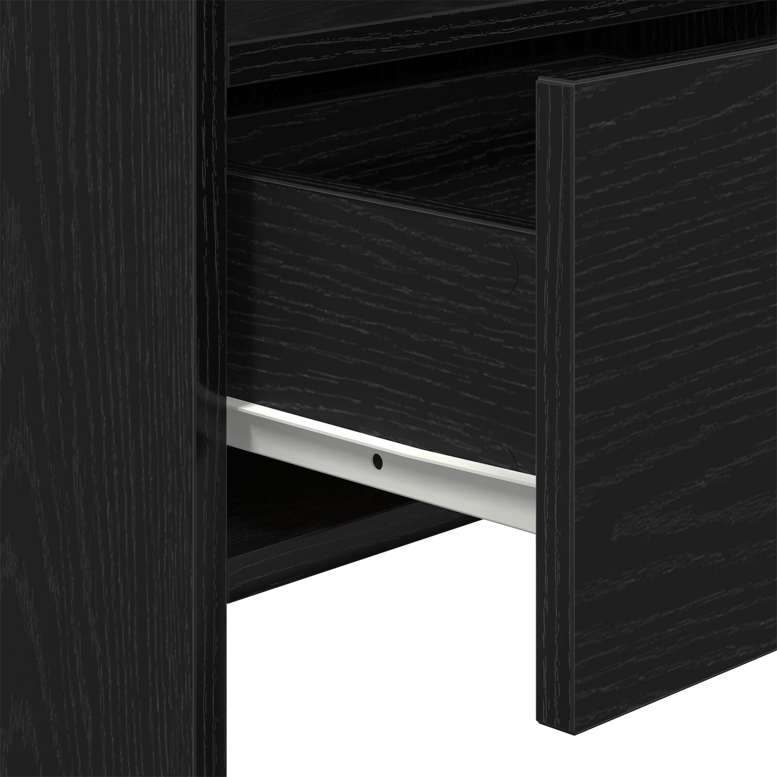 Zwarte Eik Sidetable 105X30X70 Cm Geengineerd Hout