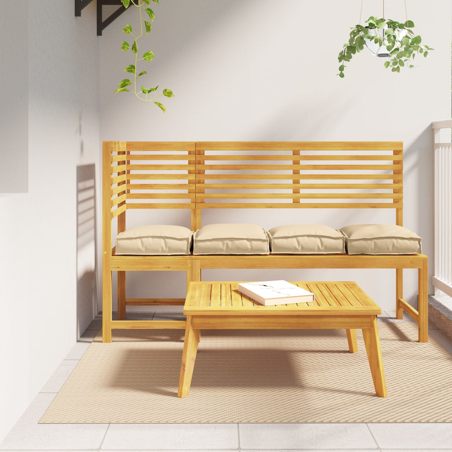 Palletkussens Voor Zitplaatsen 4 Stuks 40X40X8 Cm Oxford Stof Beige