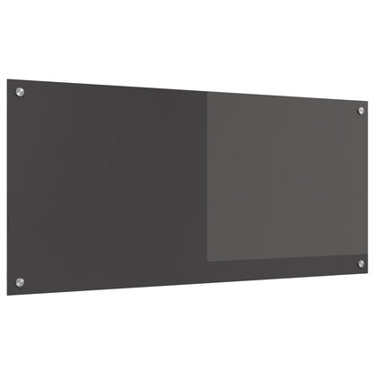 Keuken Achterwand 110X50X0,6 Cm Veiligheidsglas Donkergrijs 110 x 50 cm