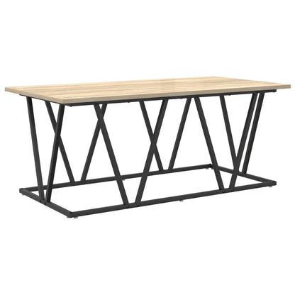 Salontafel 100X50X40 Cm Gemaakt Van Engineered Hout En Metaal Sonoma eik